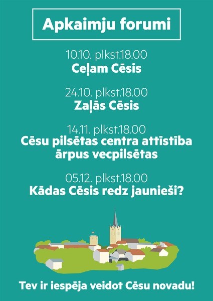 Apkaimes forums "Cēsu centra attīstība ārpus vecpilsētas" ATCELTS