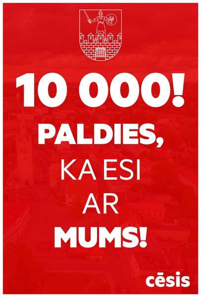 Cēsu novada pašvaldības sociālo tīklu sekotāju skaits pārsniedz 20 000