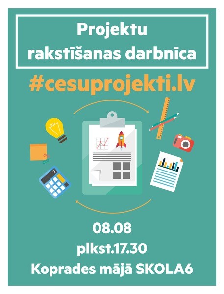 Projektu rakstīšanas darbnīca 8.augustā
