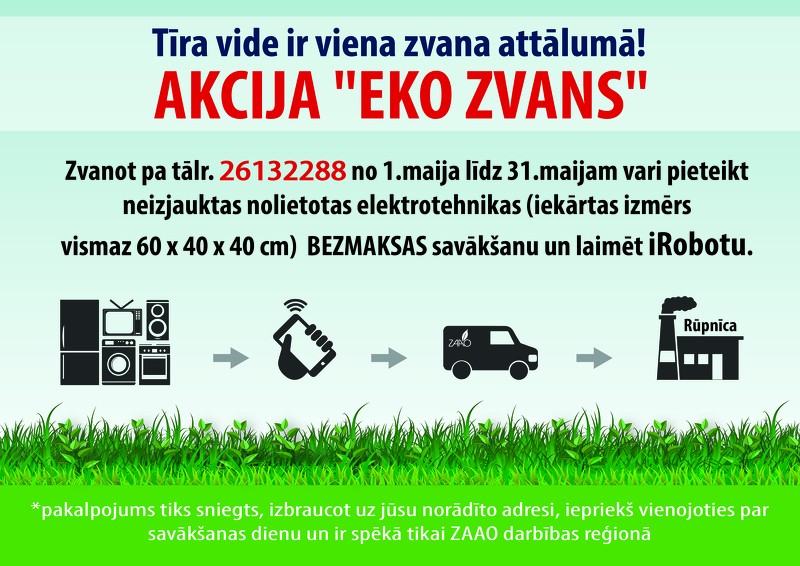 ZAAO izsludina akciju "EKO ZVANS"