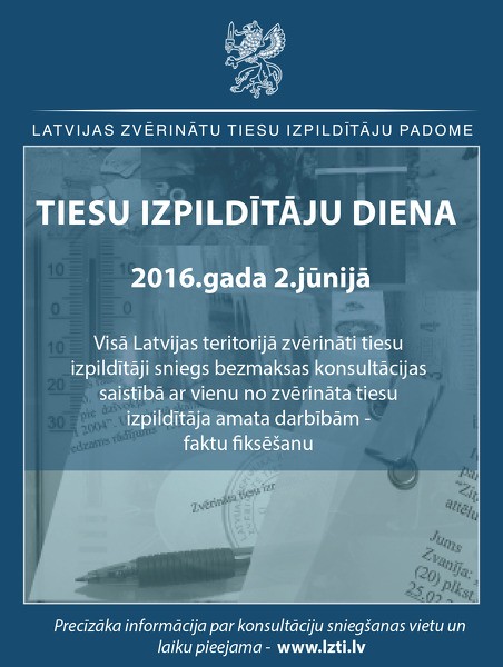 Latvijā pirmo reizi notiks Tiesu izpildītāju diena