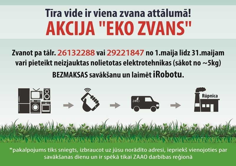 Bez maksas savāc nolietotu elektrotehniku