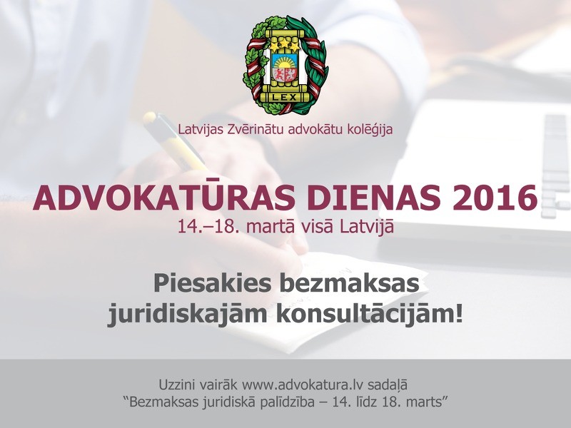 Aicina pieteikties Advokatūras dienu bezmaksas konsultācijai sasāpējušu ģimenes jautājumu risināšanai