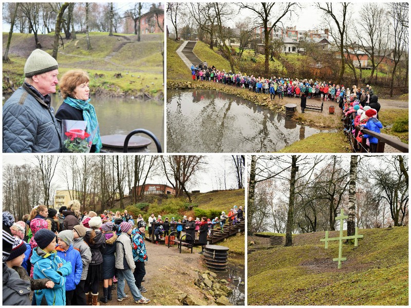 Avotu ielejas parkā jauna rakstu zīme - Māras krusts