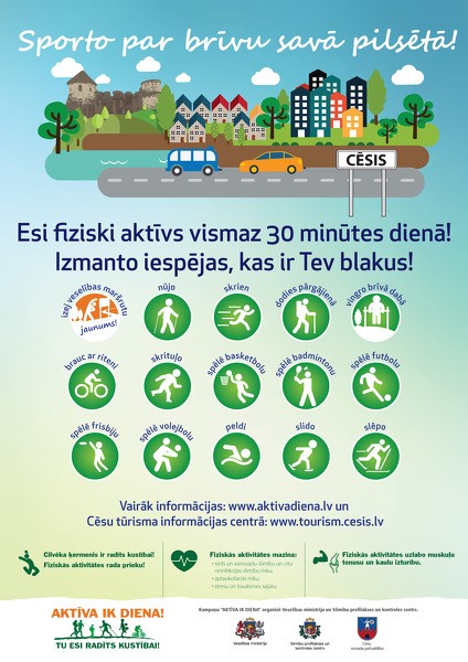 Cēsīs atklās veselības maršrutu