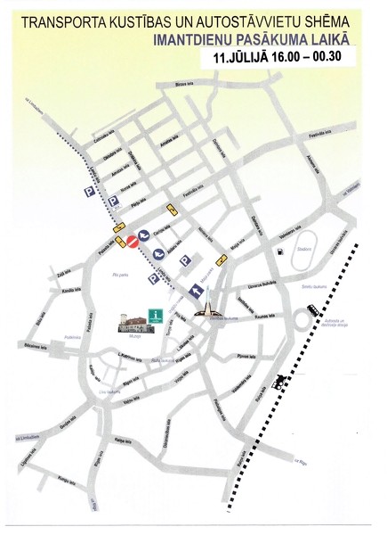 Satiksmes ierobežojumi Imantdienas laikā