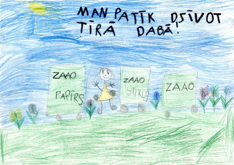 Bērni zīmējumos atklāj priekšstatu par apkārtējo vidi