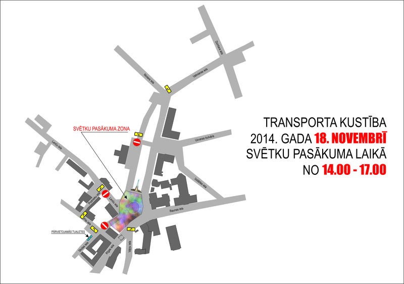 Satiksmes ierobežojumi 18.novembrī
