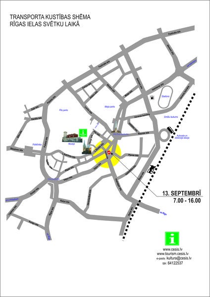 Satiksmes ierobežojumi 13.septembrī