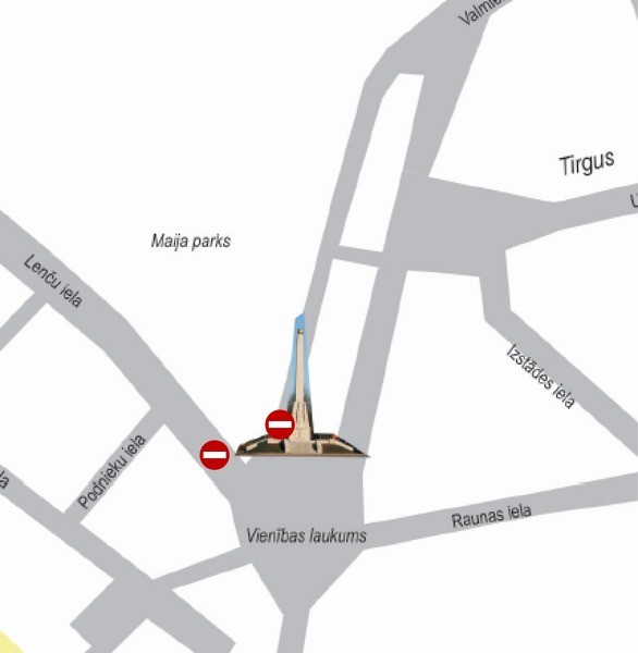 Satiksmes ierobežojumi Vienības laukumā Cēsis Eco trail laikā