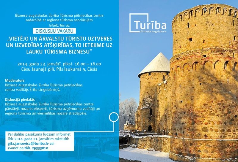 Cēsīs acina uz diskusiju par tūristu uzvedības atšķirību ietekmi uz lauku tūrisma biznesu