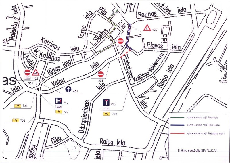 Satiksmes ierobežojumi Piebalgas ielā