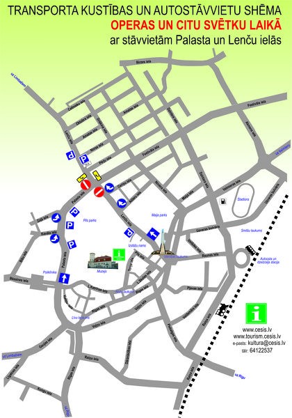 Satiksmes ierobežojumi un transporta stāvvietu izmaiņas pasākumu laikā