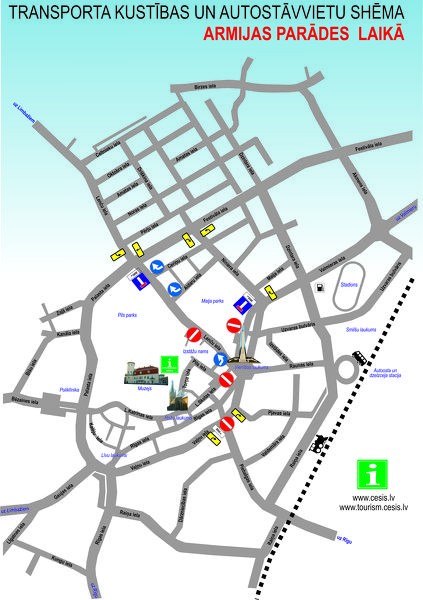 Satiksmes ierobežojumi Cēsu kauju atceres pasākumu laikā