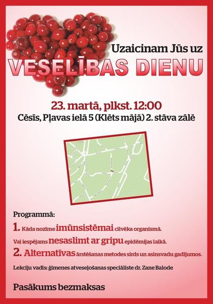 Aicinām Jūs uz Veselības dienas bezmaksas semināru!