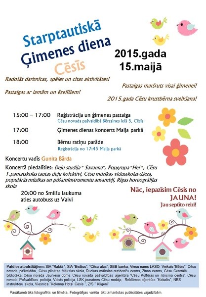 15.maijā - Ģimenes diena Cēsīs!