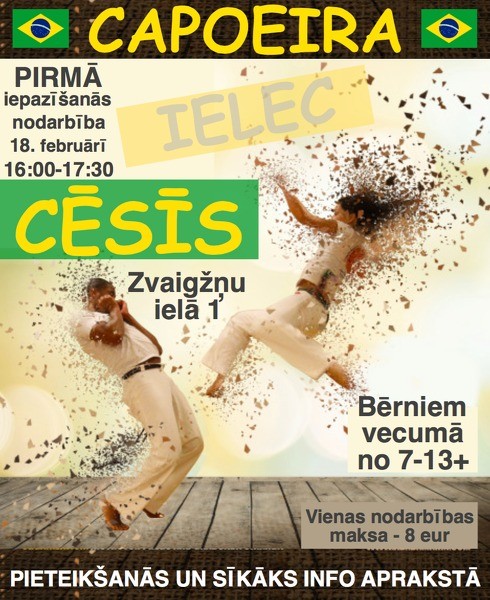 Capoeira nodarbības Cēsīs