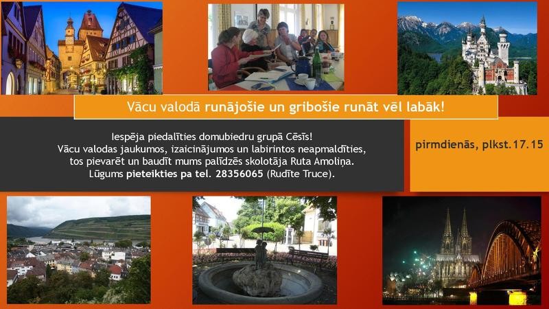 Aicina vācu valodā runājošos domubiedrus