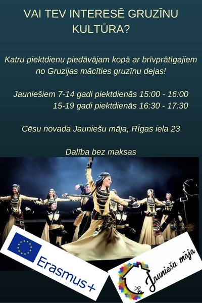 Bezmaksas iespēja jauniešiem apgūt gruzīnu valodu un dejas