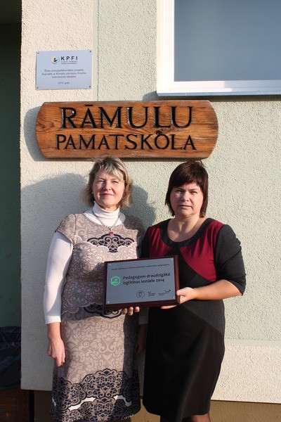 Rāmuļu pamatskola atzīta par pedagogam draudzīgāko izglītības iestādi