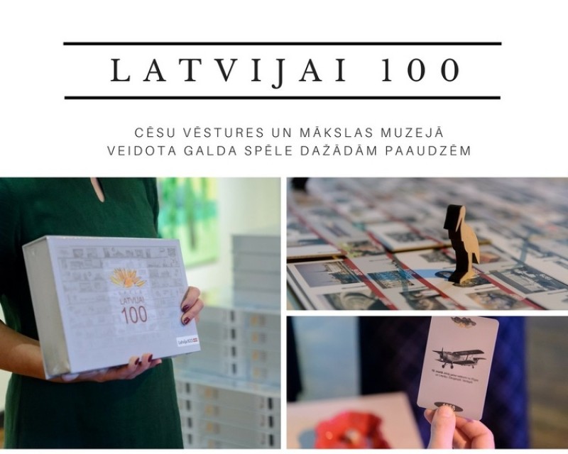 Akcijas cena galda spēlei “Latvijai 100”