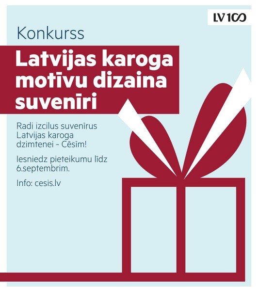 Cēsis izsludina konkursu “Latvijas karoga motīvu dizaina suvenīri”