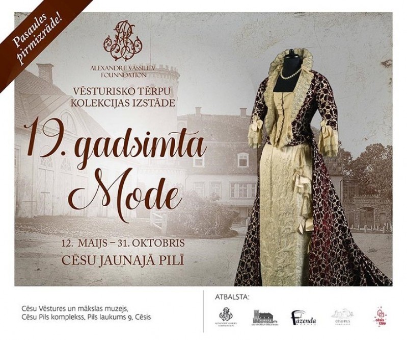 Atklāta Aleksandra Vasiļjeva tērpu kolekcijas izstāde “19.gadsimta mode”