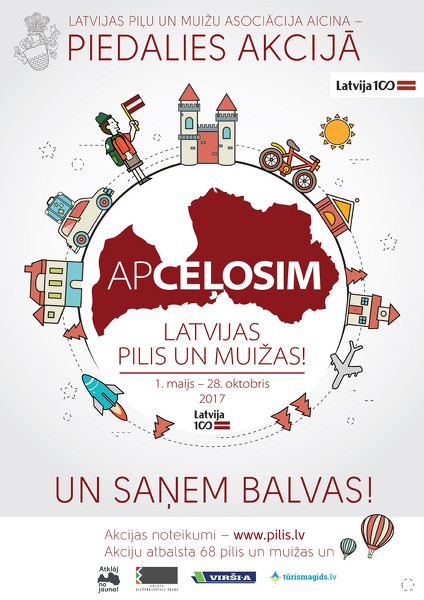 Cēsu pils piedalās akcijā “Apceļosim Latvijas pilis un muižas”