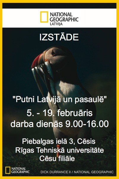 Fotoizstāde “Putni Latvijā un pasaulē”.