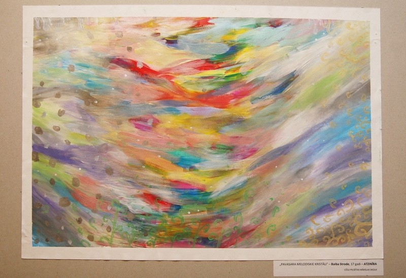 Mākslas skolā konkursa "Jāzepa Vitola mūzika" darbu izstāde