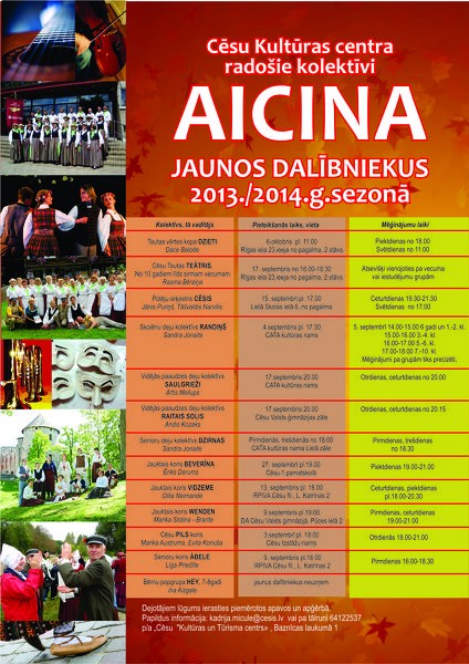 Radošie kolektīvi aicina jaunos dalībniekus