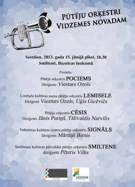 Projekta Pūtēju orķestri Vidzemes novadam pirmais koncerts Smiltenē
