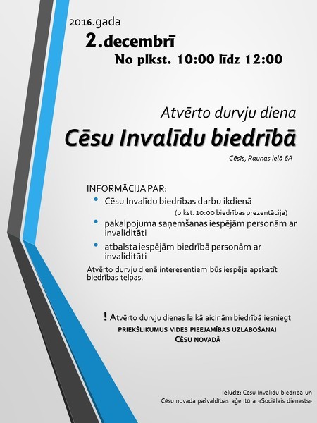 3.decembris - Starptautiskā Invalīdu dienu