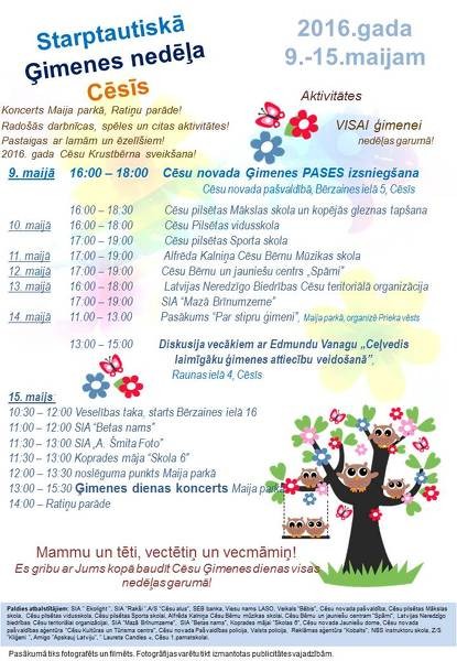 Ģimenes pases tiks izsniegtas 9.maijā. Ģimenes dienai šogad mainīts formāts.