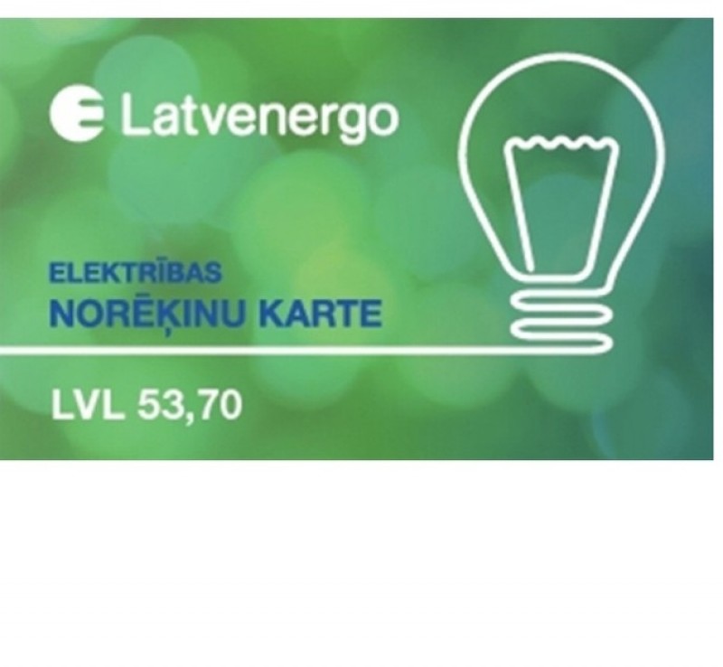 Turpinās AS „Latvenergo” elektrības norēķinu dāvanu kartes izsniegšana