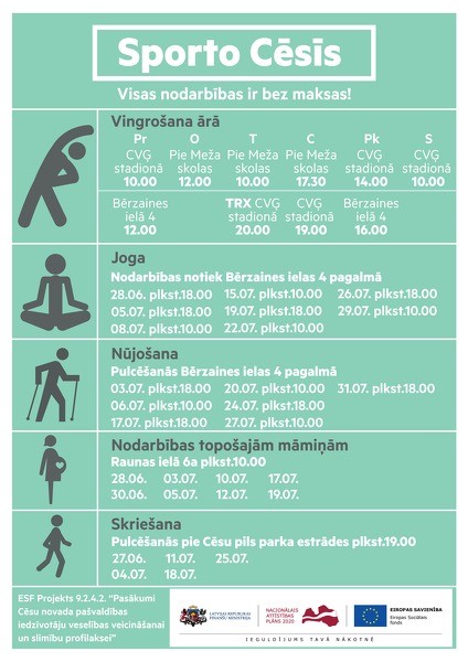 "Sporto Cēsīs" jūlijā