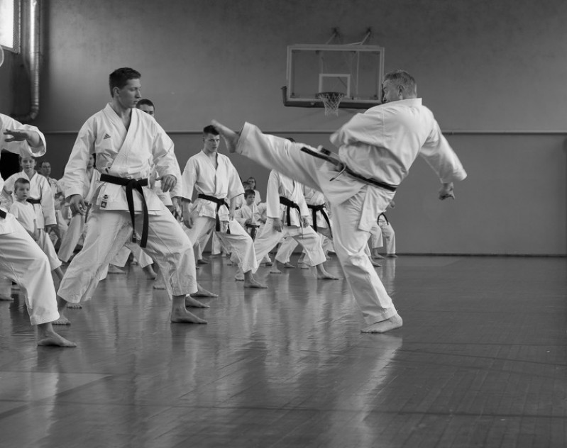 Karatē meistara Leigh Smith vadītas treniņu nodarbības sporta namā "Cēsis"