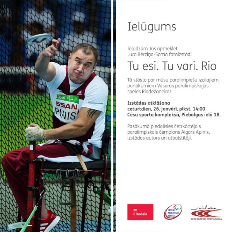 Izstāde “Tu esi. Tu vari. Rio.”