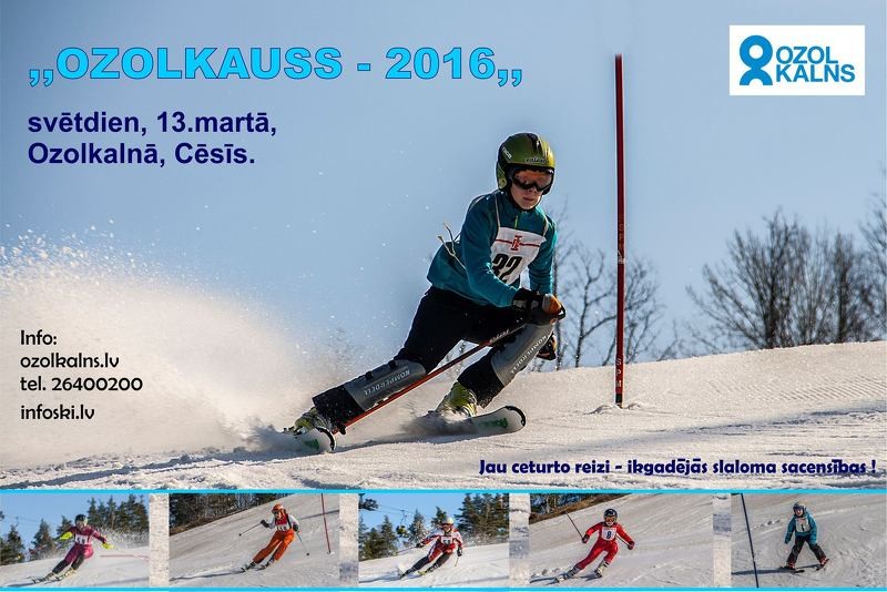 Ikgadējās slaloma sacensības "Ozolkauss 2016"