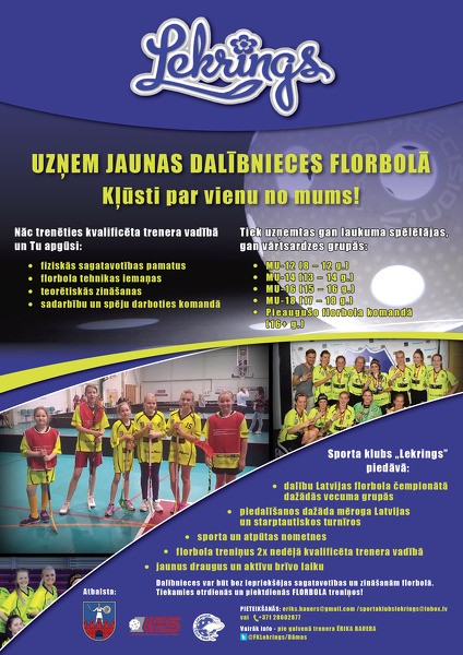 Uzņem jaunas dalībnieces florbolā