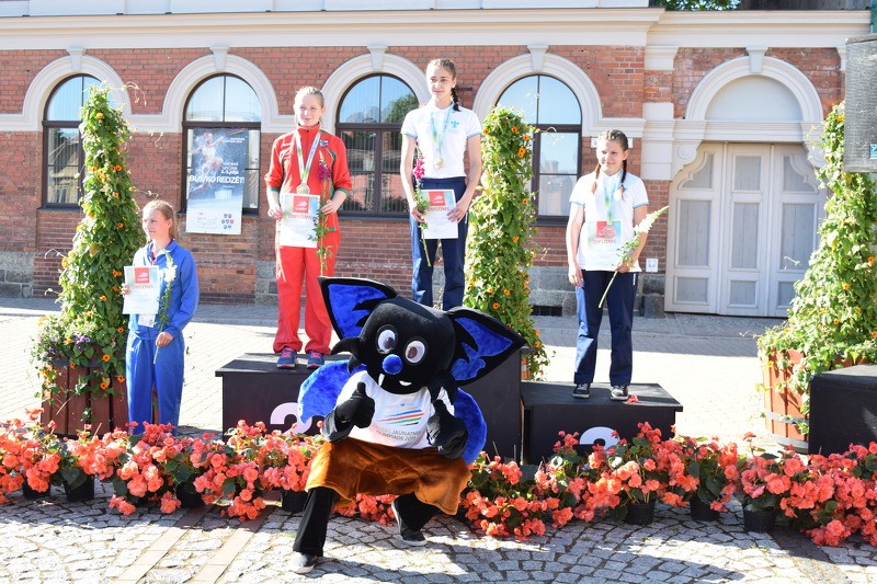 Latvijas jaunatnes olimpiādes pirmās dienas apbalvošanas ceremonija