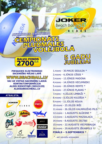 Joker Beach Ball 2.turnīrs Cēsīs