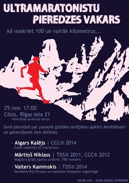 Cēsu ultramaratonisti dalīsies pieredzē