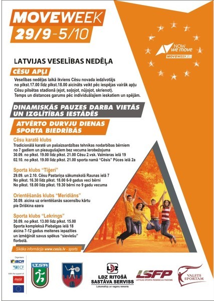 Veselības nedēļa jeb Move WEEK Cēsīs 29.09.-5.10.