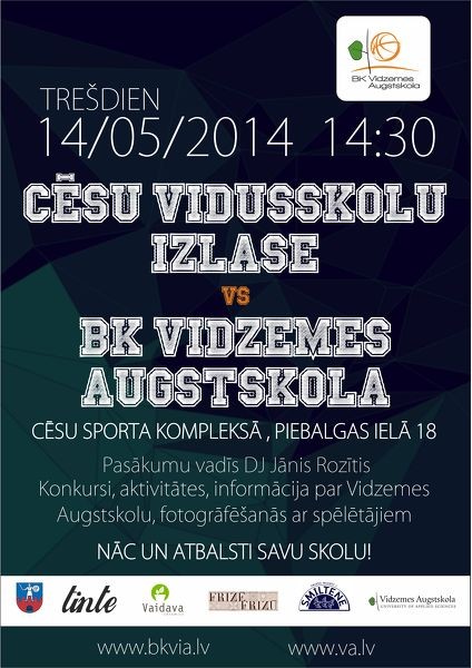 Cēsu vidusskolu izlase VS BK Vidzemes augstskola