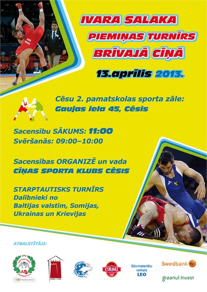 13. aprīlī Starptautiskais Ivara Salaka piemiņas turnīrs Brīvajā cīņā