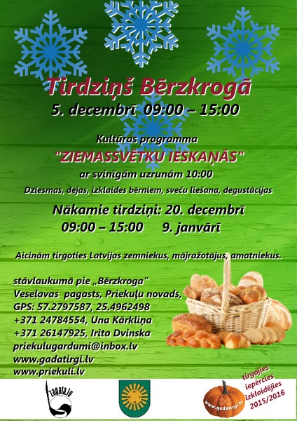 Uzņēmējus aicina piedalīties Bērzkroga tirdziņā