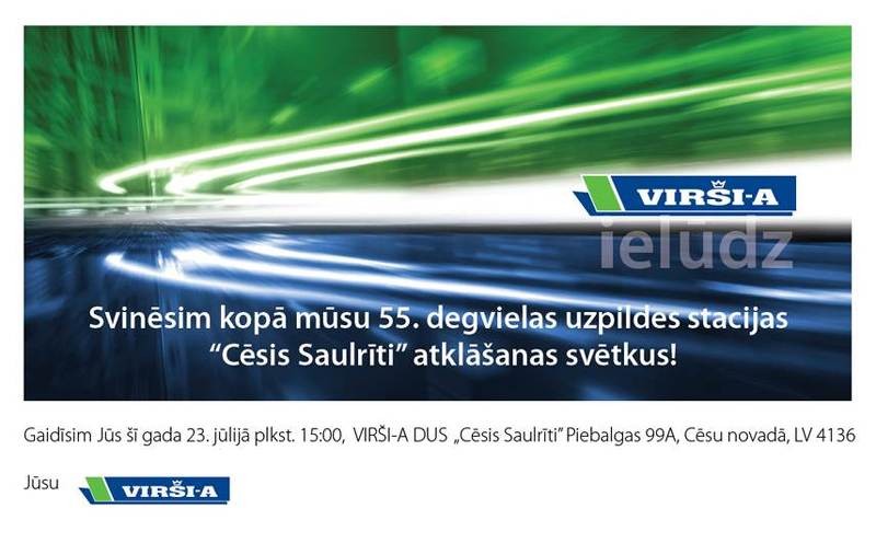 VIRŠI-A rīko DUS Cēsis Saulrīti atklāšanas svētkus