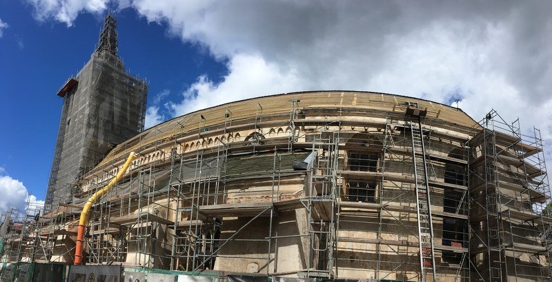 Turpinās Sv.Jāņa baznīcas restaurācija; sākusies jumta nomaiņa