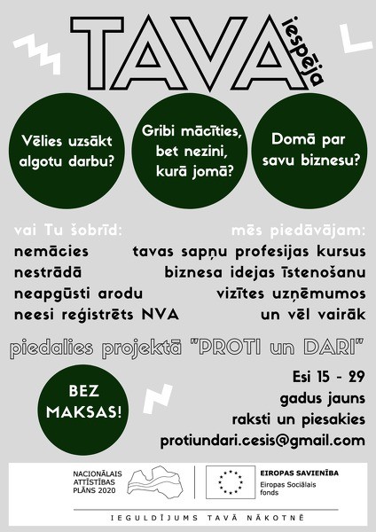 “PROTI un DARI” Cēsīs